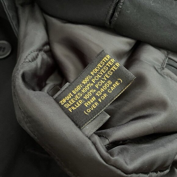 ANCHOR UNIFORM Long Trench Coat Womens 2 Tall Thinsulate Removable Lining Black - Picture 12 of 16